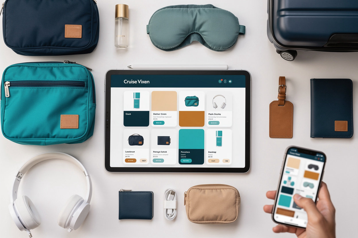 Cruise Vixen curated travel products and affiliate recommendations for cruise essentials, luggage, packing items, and travel accessories